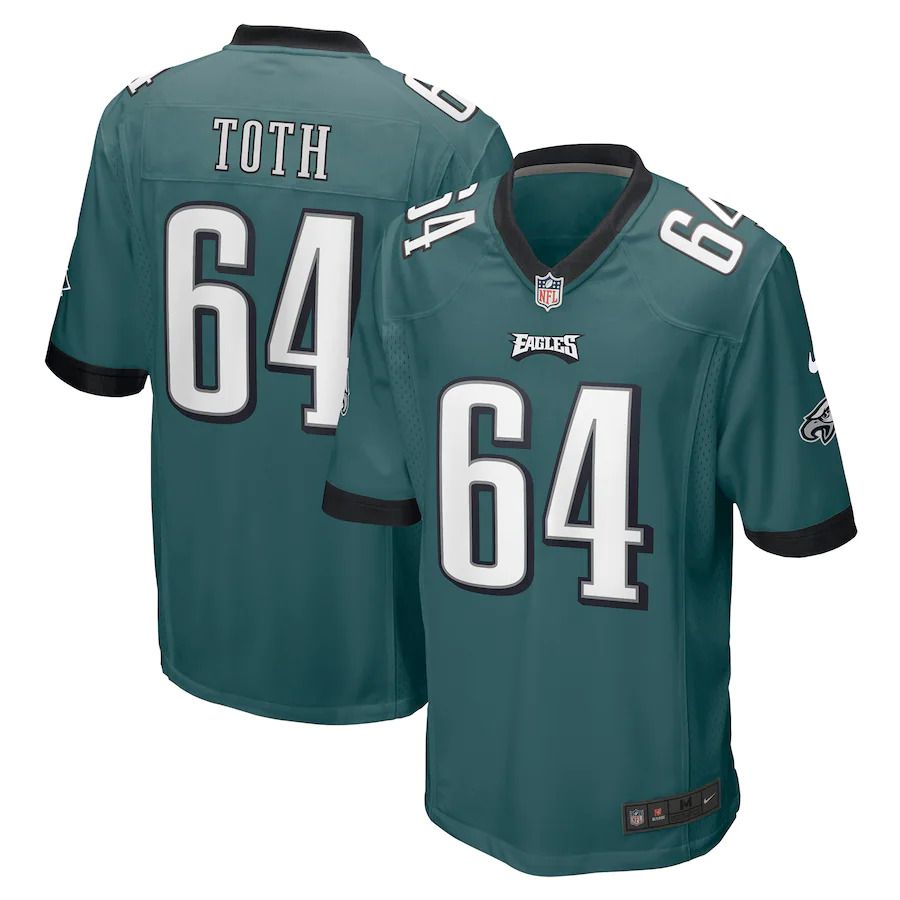 Men Philadelphia Eagles 64 Brett Toth Nike Midnight Green Game NFL Jersey